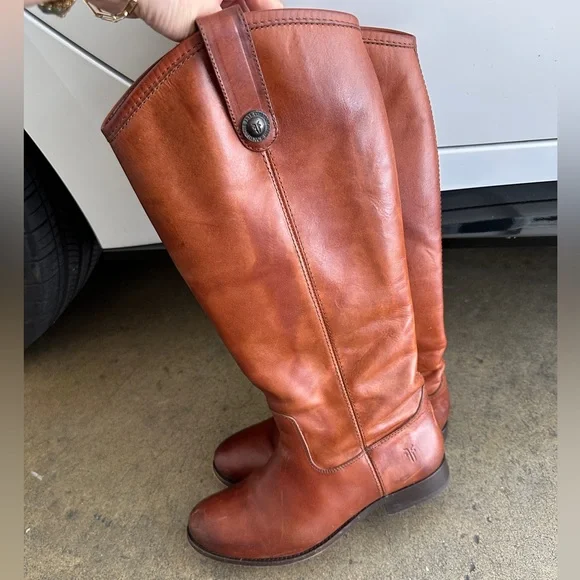 Frye Boots Melissa Button in Cognac size 7 no box - Picture 6 of 10